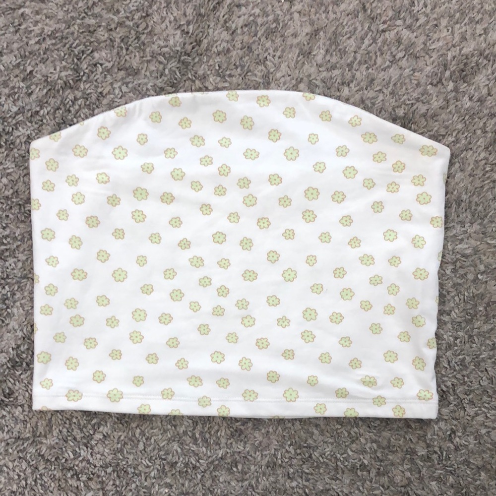 Green Daisy Tube Top